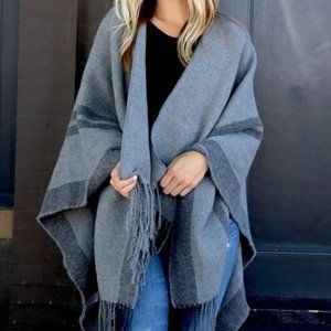 Bundle Deal Gray Fringe Shawl One Size NEW